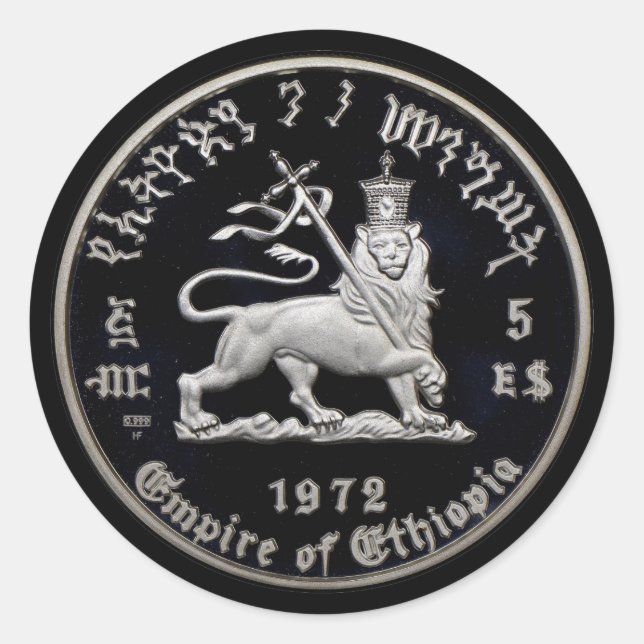 Adesivo Redondo Lion of Judah - Rasta Jah Rastafari bordador - (Frente)