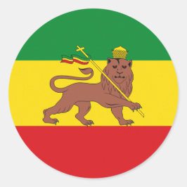 Adesivo Redondo Lion of Judah Rasta Livity Roots Sticker