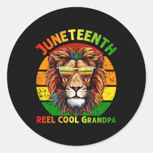 Adesivo Redondo Lion Reel Legal Vovô Junteamericano Negro H