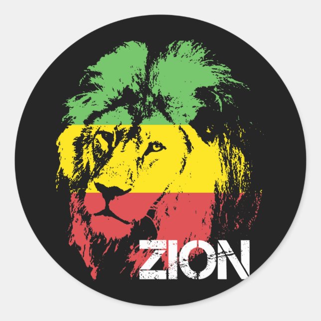 Adesivo Redondo Lion Zion (Frente)