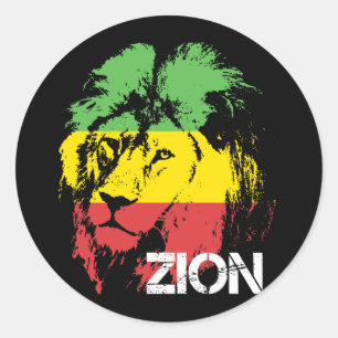 Adesivo Redondo Lion Zion