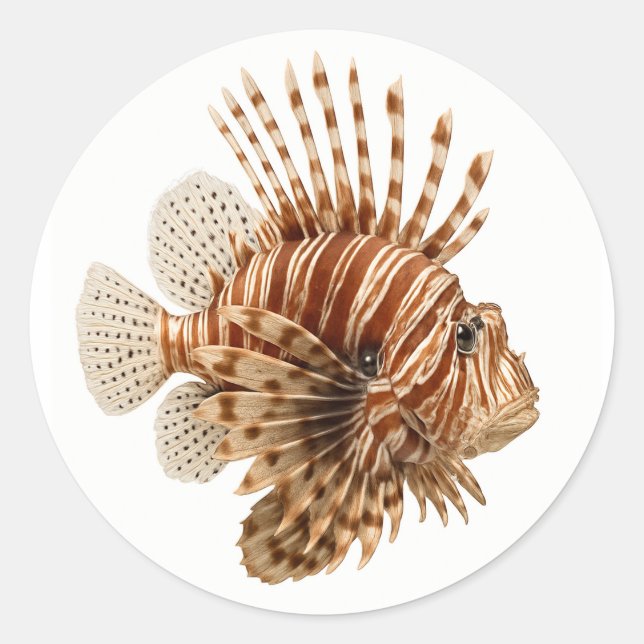 Adesivo Redondo Lionfish (Frente)