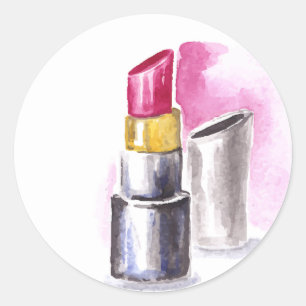 Adesivo Redondo Lipstick rosa