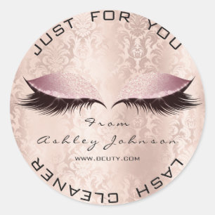 Adesivo Redondo Líquido de limpeza cor-de-rosa do chicote da