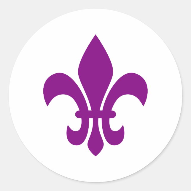 Adesivo Redondo Lírio-de-lis Roxo (Frente)