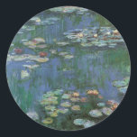Adesivo Redondo Lírios de Claude Monet, Flores Vintage<br><div class="desc">Lírios (1916), por Claude Monet. Water Lily é uma pintura floral de arte impressionista vintage. Jardim de flores da primavera Monet em Giverny, França. Esta paisagem é uma das muitas variações das pinturas de lírio-d'água que Monet pintou por seu lago. Sobre o artista: Claude Monet (1840-1926) foi o fundador do...</div>