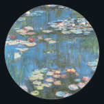 Adesivo Redondo Lírios de Claude Monet, Impressionismo venenoso<br><div class="desc">Waterlily (1914), de Claude Monet, é uma pintura impressionista de arte natural. Uma das muitas variações das pinturas florais de lírio-d'água que Monet pintou pelo lago em seu jardim floral em Giverny, França. Sobre o artista: Claude Monet (1840-1926) foi o fundador do movimento de pintura impressionista francês, com a maioria...</div>