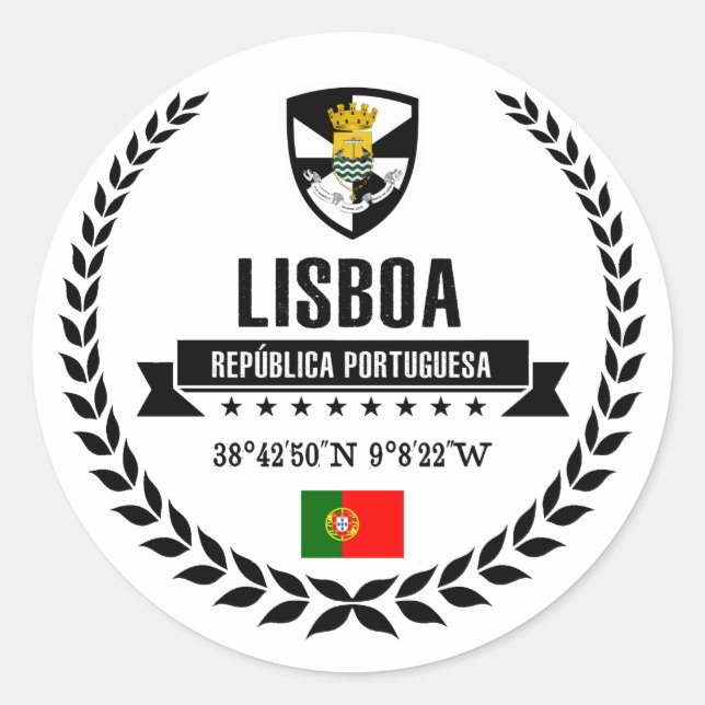 Adesivo Redondo Lisboa (Frente)
