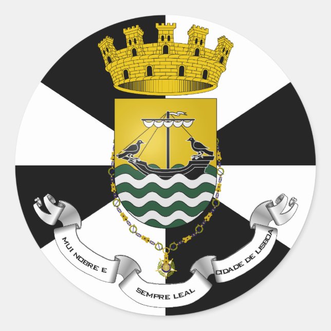 Adesivo Redondo Lisboa, pavilhão de Portugal (Frente)