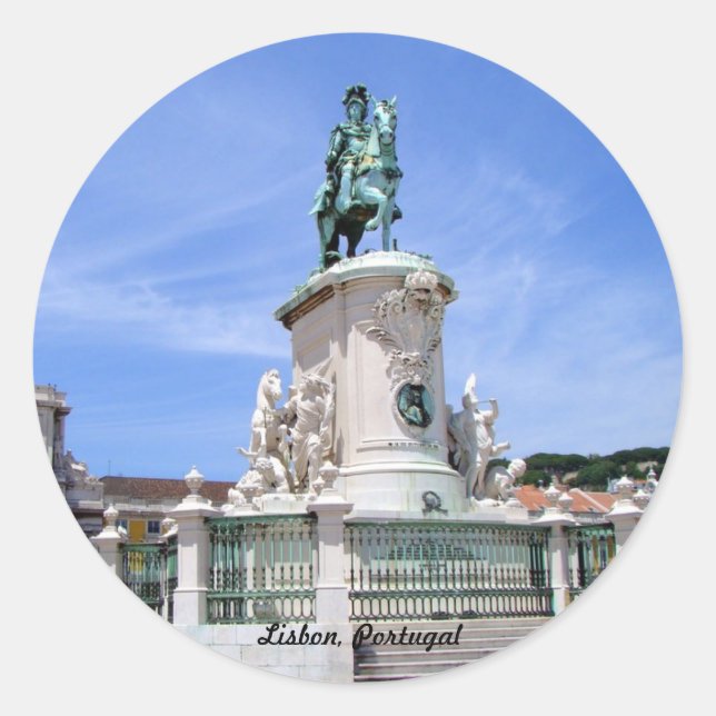 Adesivo Redondo Lisboa, Portugal (Frente)