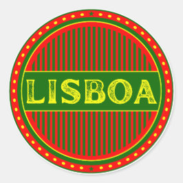 Adesivo Redondo Lisbon City Pride Emblem – Portuguese Identity