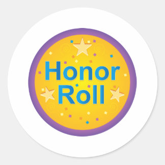 Adesivo Redondo lista de honra
