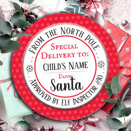 Adesivo Redondo Lista de Natal Bom Oficial Nome Personalizado