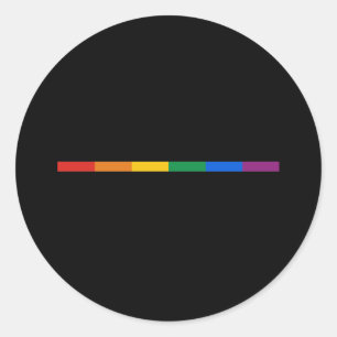 Adesivo Redondo Listra do orgulho gay
