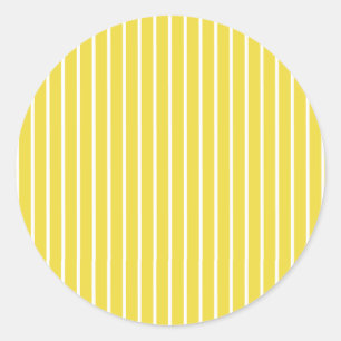 Adesivo Redondo Listras Clássicas Branco - Amarelo Dourado