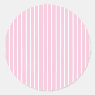 Adesivo Redondo Listras Clássicas Branco - Rosa Claro