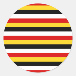 Adesivo Redondo Listras da bandeira de Papua-Nova Guiné do Timor-L