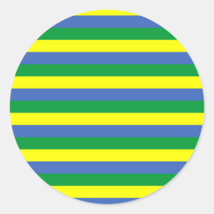 Adesivo Redondo listras de bandeira gabão