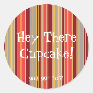 Adesivo Redondo listras de laranja