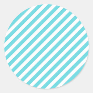 Adesivo Redondo Listras diagonais clássicas em azul e branco