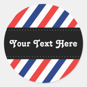 Adesivo Redondo Listras do barbeiro