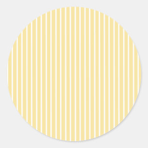 Adesivo Redondo Listras Elegantes Branco - Amarelo Canário