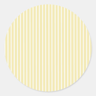 Adesivo Redondo Listras Elegantes Branco - Amarelo Manteiga