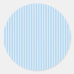 Adesivo Redondo Listras Elegantes Branco - Azul Bebê