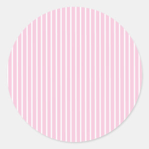 Adesivo Redondo Listras Elegantes Branco - Rosa Claro
