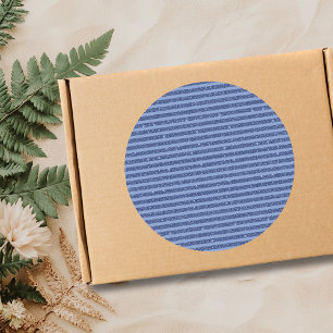 Adesivo Redondo Listras Horizontais de Brilho Índigo Escuro