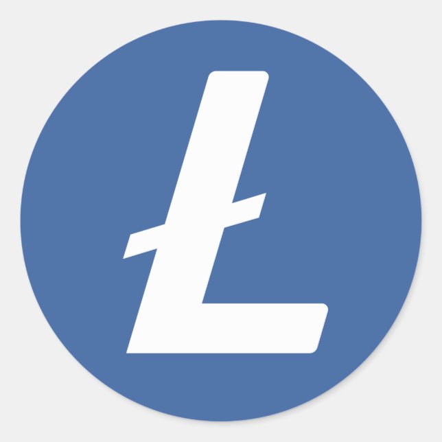 Adesivo Redondo Litecoin Sticker (Frente)