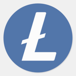 Adesivo Redondo Litecoin Sticker