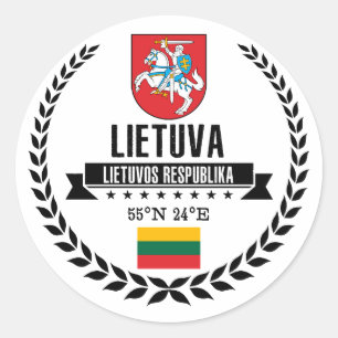 Adesivo Redondo Lithuania