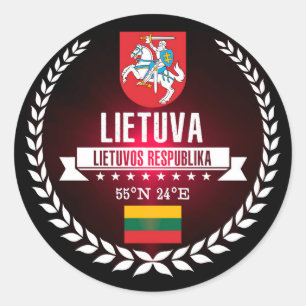 Adesivo Redondo Lithuania