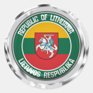Adesivo Redondo Lithuania Round Emblem