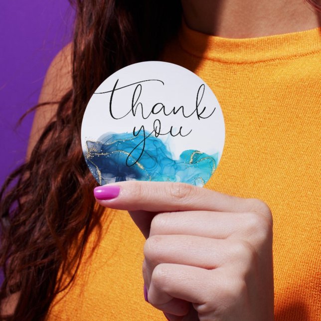 Adesivo Redondo Lítima Azul de Tinta Álcool (Criador carregado)