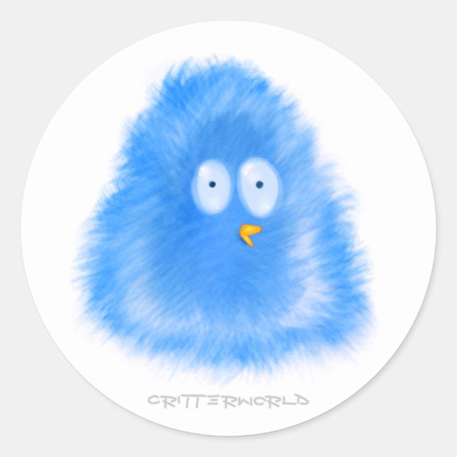 Adesivo Redondo Little Bird Critter (Frente)