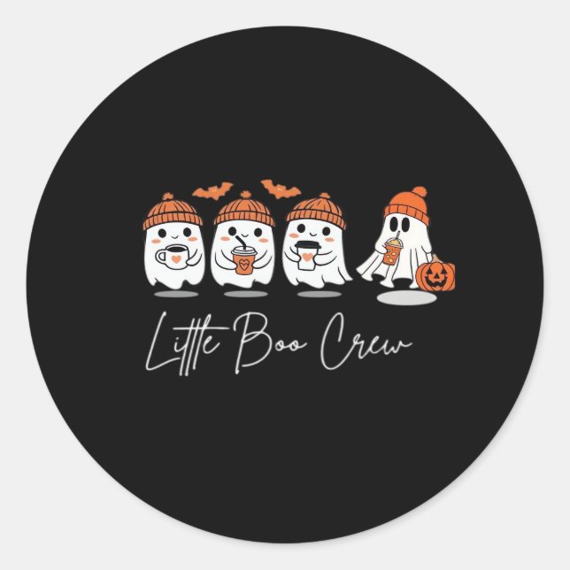 Adesivo Redondo Little Boo Crew Minimal Clean Design (Frente)