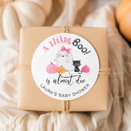 Adesivo Redondo Little Boo está quase no chá de fraldas