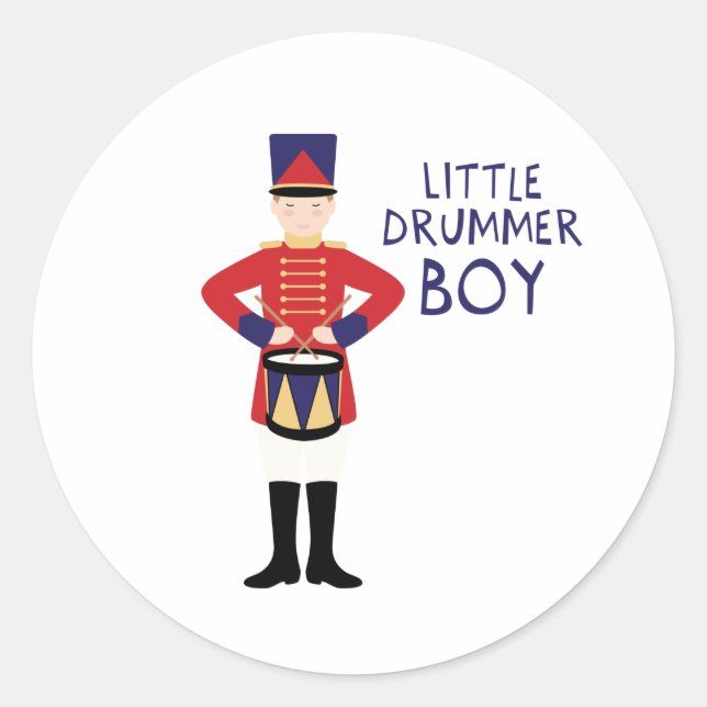 Adesivo Redondo Little Drummer Boy (Frente)