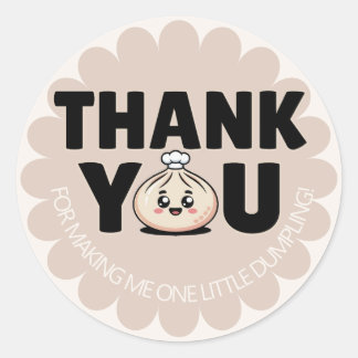 Adesivo Redondo Little Dumpling Girl 1st Birthday