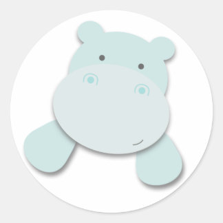 Adesivo Redondo Little Hippo | Autocolantes