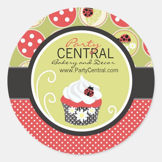 Adesivo Redondo Little Lady Business Sticker (Frente)