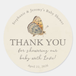 Adesivo Redondo Little Love Bug Baby Shower Classic Round Sticker