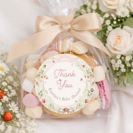 Adesivo Redondo Little Love Bug Baby Shower Thank You