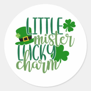Adesivo Redondo Little Mister Lucky Charm 🍀 ✨