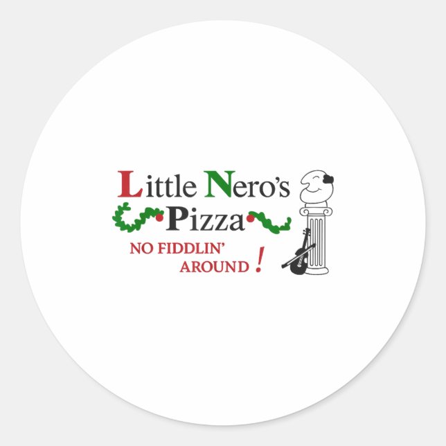 Adesivo Redondo Little Nero's Zza  (Frente)