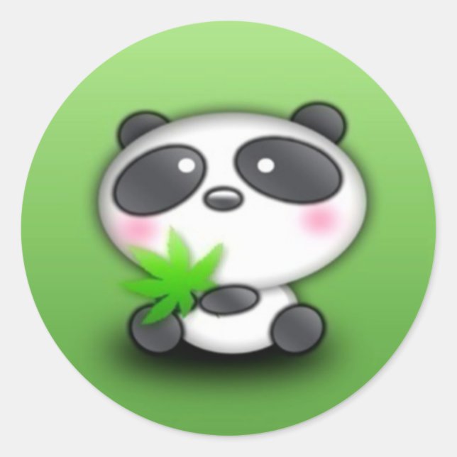 Adesivo Redondo Little Panda Cub (Frente)