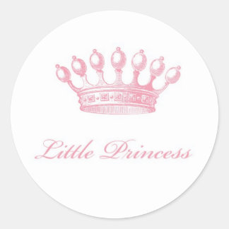 Adesivo Redondo Little Princess Stickers