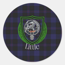 Adesivo Redondo Little Scottish Clan Tartan & Crest